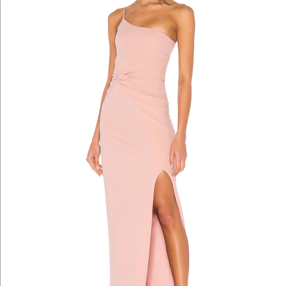 NWT Nookie Lust One Shoulder Gown in Blush - M